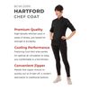Chef Works Women's Hartford Chef Coat, Black, Medium