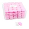ZEJIA 3 Gram Sample Containers with Lids, 100 Count Tiny Sample Jars, 3ML Makeup Cosmetic Containers for Lip Balms, Lotion, Powder, Beauty Products(Pink Lids)