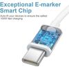 Work PRO 5ft USB-C Cable for Realme X9 Pro Hi Powered Cable (White 1.5M)