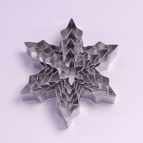 Winter Snowflake Cookie Cutter Set - 5 Piece - Stainless Steel