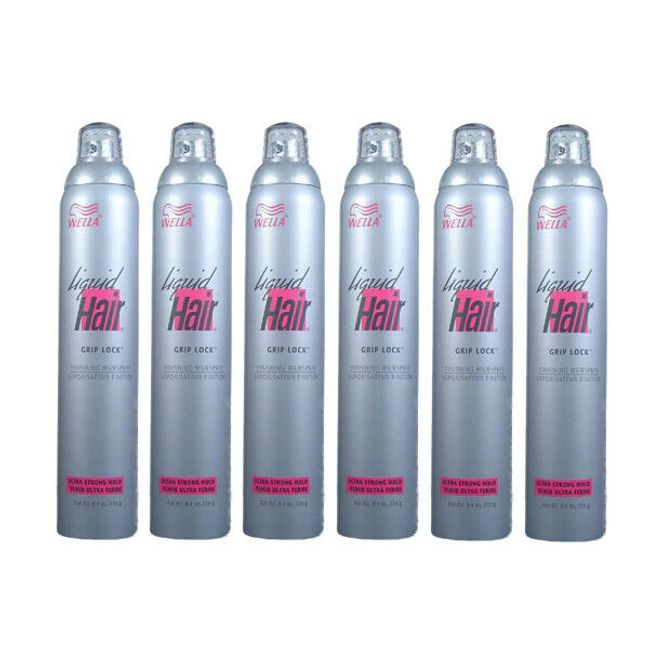 Wella Liquid Hair Grip Lock Finishing Hairspray 8.4 Oz Pack of 6