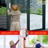 CAL Double Bolt Lock for Sliding Door Patio - Child Proof & Secure - BLACK