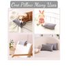 EVOLIVE 2-Pack Micromink Shell Gray Mini Pillows, 11"x7" - Multi-Purpose Travel Pillows for Neck, Back Support, Pet Use