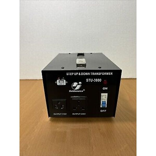 Goldsource STU-3000 Voltage Converter Transformer USB Step-up/Down 110-240V