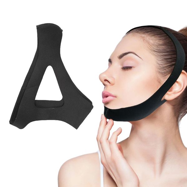 iwiio Anti Snoring Chin Strap, Chin Strap Snoring, Chin Strap for CPAP Users, Adjustable Anti Snoring Devices, Comfortable Chin Strap for Sleeping, Suitable for Men and Women