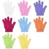 4 Pcs Shower Gloves, Exfoliating Gloves, Exfoliating Mitt, Exfoliating Body Scrub, Loofah Bath Gloves for Men, Women (White 4Pcs)