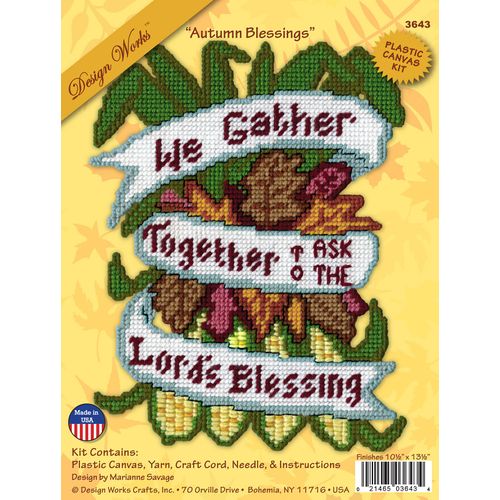 Design Works Crafts Inc. Autumn Blessings Plastic Canvas Wall Décor Kit