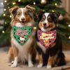 Christmas Dog Bandanas 2 Pack 4 Pattern Reversible Adjustable Winter Holiday ...