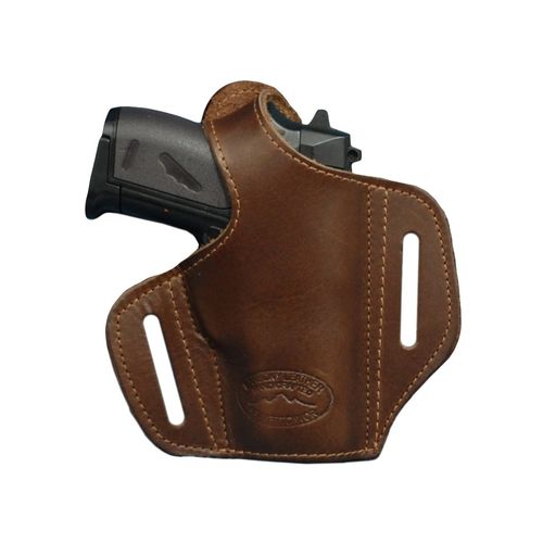 Barsony Brown Leather Pancake Gun Holster for Taurus PT 22 25 Left