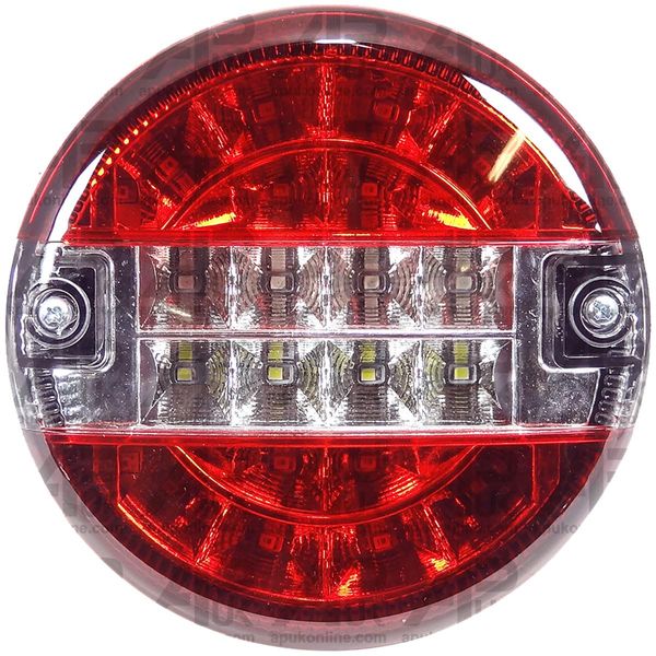 APUK 12V Red Clear Rear Combination Brake Tail Indicator Light Lamp Tractor Trailer