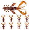 Goture Crowworm, 3.9 inches, 10 cm, 10.5 g, 8 Pack, Dark Red