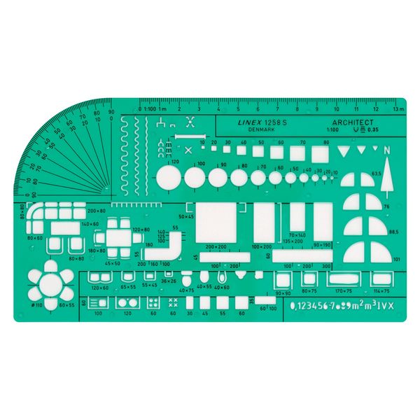 Linex- Universal Architects Template, 200x115mm