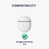 kwmobile Earphone Case for Google Pixel Buds Pro - Locking Silicone Drop Proof Navy Blue