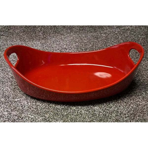 Rachael Ray 2.25 Quart Oval Casserole Baking Dish Large, 14” Stoneware Red