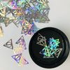 10g/Pack Shimmering Special Shape Openwork Triangle Nail Decorations Glitter Design Figure Model DIY Gift Decor Acrylic Manicure Tips Charms Accessories Handmade Crafts Ornaments-Hollow Triangles-LB100