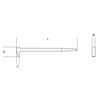 Beta 9640001 Model 964 Pry Bar with Pointed and Leverage End, 400 mm Size