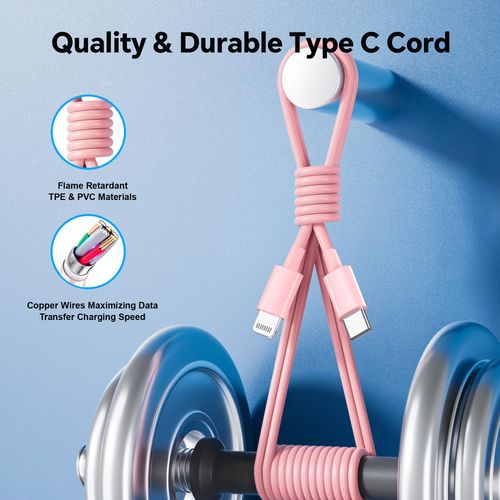VANOVEI Fast Charger for i Phone Charging, [MFi Certified] for i.Phone Charger, 3.0 PD USB C Charger with 10FT USB C to for Liightning Cable Compatible with Phone 14/13/12/11/Pad, Pink
