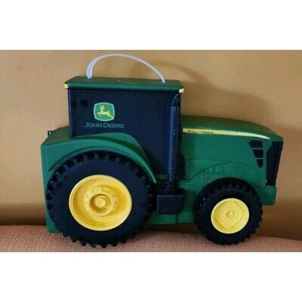 John Deere Green Tractor Farm Vehicle Die Cast Carry Case Toy Ertl 13" Storage