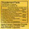 Organic Ashwagandha Capsules 5000mg Supplement w/ Turmeric Root Extract
