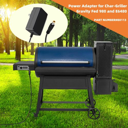 12V Power Adapter for Char-Griller Gravity Fed 980 and E6480 Akorn Auto-Kamado Charcoal Grill, Replacement Char-Griller Power Supply Cord Part# 801130(16FT)