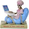 5.13" Beauty is Only Skin Deep Skeleton Statue Figurine, Multicolor