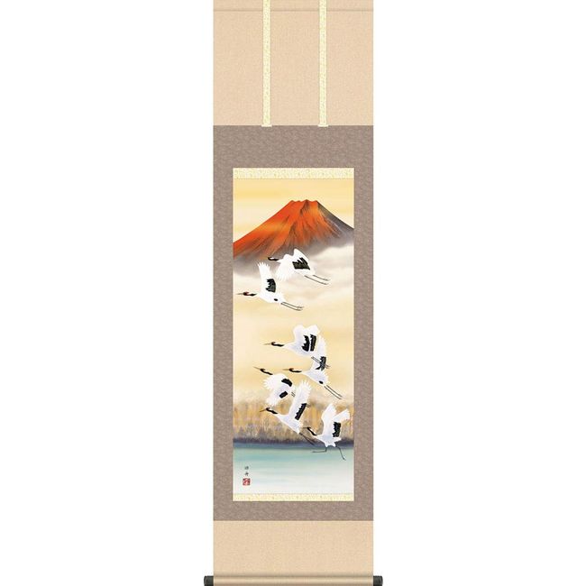 Wall Scroll Red Fuji Ayosho Seta Kosune [Shakusantitsu Slightly Small] Approx. Width 17.5 inches (44.5 cm) x Height 64.5 inches (164 cm) Yuinoya.com g6113 KZ3MC1-095