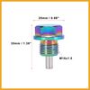 Partuto M16x1.5 Multicolor Magnetic Oil Drain Plug with Gaskets 1 Set Replacement