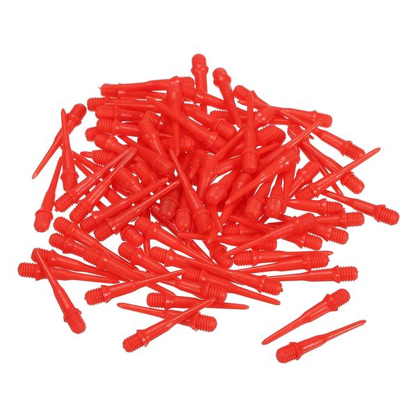 PATIKIL Plastic Dart Tips, 50 Pack 2BA Thread Soft Dart Tips Plastic Tip Soft Tip Dart Accessories, Red