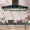 30 inch Kitchen Wall-Mounted Range Hood 350CFM Touch Panel New Easy Clean LED