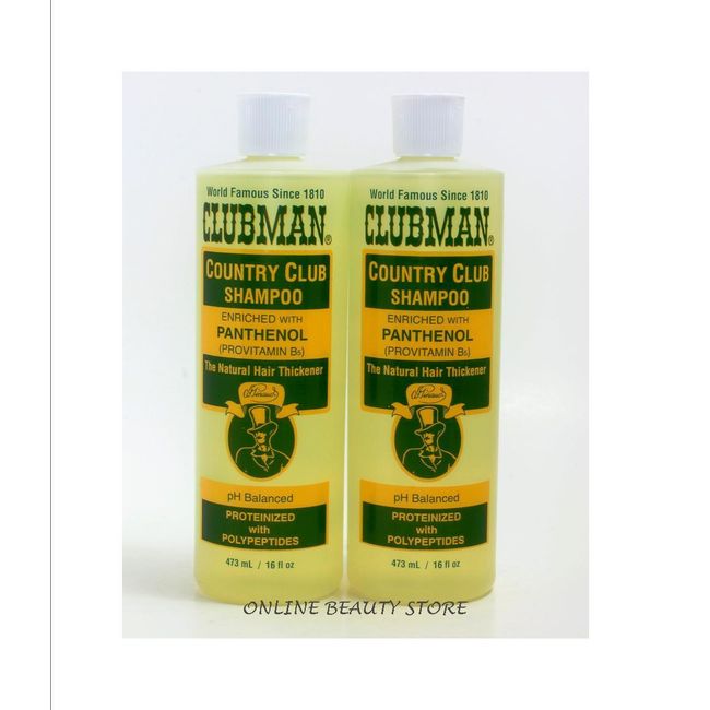 Clubman Pinaud Country Club Shampoo Enriched in Panthenol (2PCS) 16.0 oz