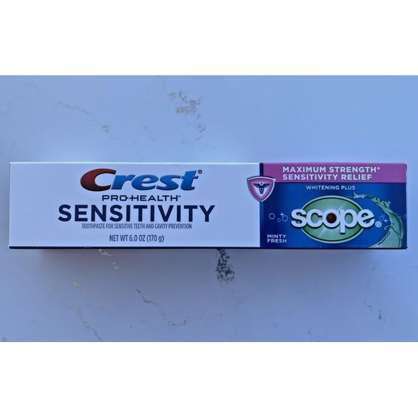 Crest Pro-Health Sensitivity Whitening Toothpaste Scope Minty Fresh 6 Oz