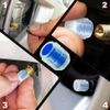 8PCS Blue Auto Valve Caps - Universal Plastic Stem Covers Easy Install