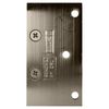 CRL GEN044BN Brushed Nickel Geneva 044 Series Wall Mount Offset Back Plate Hinge
