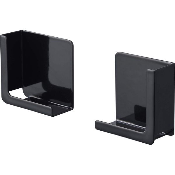 Yamazaki Industries 4982 Magnetic Bathroom Tablet Holder, Black, Approx. W: 2.0 x D: 1.0 x H: 2.0 inches (5 x 2.5 x 5 cm), Tower Type, Secure Grip, Fits Various Sizes