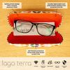 LAGO TERRA Geometric Leaf Print Hard Shell Glasses Case - Kaleidoscopic (Medium)