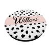 Willow personalised Black and white Dalmatian polka dot PopSockets Swappable PopGrip