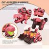 Dinosaur five and one car set