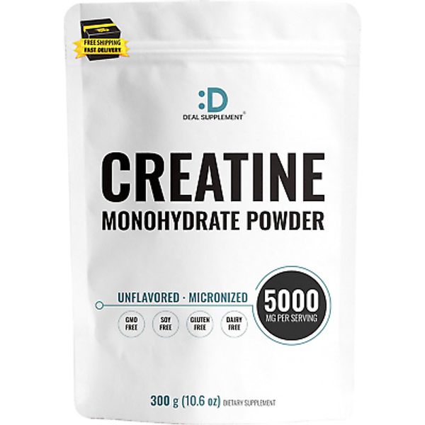 Instant Creatine Monohydrate Powder 60 Servings - 5000Mg(5G) per Serving | Unfla