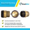 SharkBite 1-1/4 Inch Push Cap, Push to Connect Brass Plumbing Fitting, PEX Pipe,