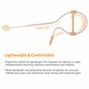 Concealed Single Earhook Headset Microphone Compatible with Sennheiser Wireless Bodypack Transmitter, Omnidirectional Condenser Mic with Windscreen, Ideal for Lectures, Singing 3.5mm Lock Plug