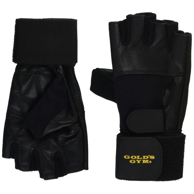 Gold Gym EX Ultima Leather Gloves G3433 Men's L Black Approx. 9.1 inches (23 cm)