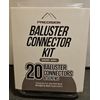 New Plastic Baluster Connectors Rail Stair Handrail Hardware Gray Angled 20 Pack