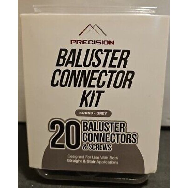 New Plastic Baluster Connectors Rail Stair Handrail Hardware Gray Angled 20 Pack