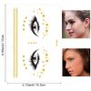 Rosymormor 14 Sheets Face Temporary Tattoos, Face Stickers Gold Metallic Temporary Transfer Glitter Fake Tattoos, Freckle Stickers for Women Girls Festival Halloween Makeup Dancer Costume Parties
