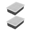 Tovolo King Cube Ice Tray with Lid Charcoal 2 Pack