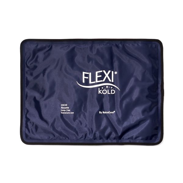 FlexiKold Gel Ice Pack (Standard Large: 10.5" x 14.5") Reusable Cold Pack for Injuries, Back Pain Relief, Migraine Relief Pad, After Surgery, Postpartum, Headache, Shoulder - 6300-COLD by NatraCure