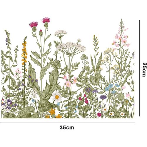 Plant Leaves Flowers Toilet Seat Lid Stickers Toilet Lid Decals DIY Removable Waterproof Toilet Sticker Self-Adhesive Bathroom Wall Stickers for Bathroom Cistern Decor, Toilet Lid Decals