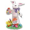 Easter Bunny with Face Mask Personalized Easter Figurine - Handmade Polymer Clay