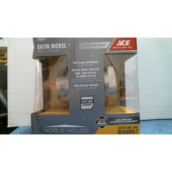 ACE Satin Nickel Keyed One Side Dead Bolt   (536877)  FS