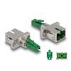 Delock LWL Hybrid Kupplung LC Simplex Stecker zu SC Simplex Buchse grün